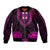 African Dashiki Bomber Jacket With Polynesian Pattern - Pink LT9 - Wonder Print Shop