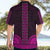 African Dashiki Hawaiian Shirt With Polynesian Pattern - Pink - Wonder Print Shop