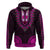 African Dashiki Hoodie With Polynesian Pattern - Pink - Wonder Print Shop