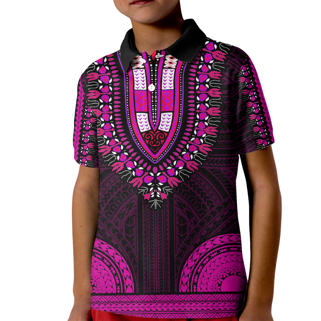 african-dashiki-kid-polo-shirt-with-polynesian-pattern-pink