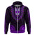 African Dashiki Hoodie With Polynesian Pattern - Purple - Wonder Print Shop