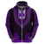 African Dashiki Hoodie With Polynesian Pattern - Purple - Wonder Print Shop