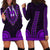 African Dashiki Hoodie Dress With Polynesian Pattern - Purple - Wonder Print Shop