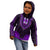 African Dashiki Kid Hoodie With Polynesian Pattern - Purple - Wonder Print Shop