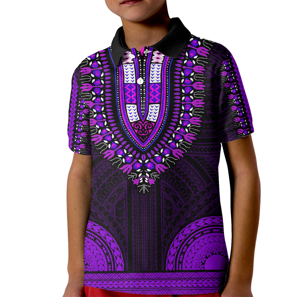 african-dashiki-kid-polo-shirt-with-polynesian-pattern-purple