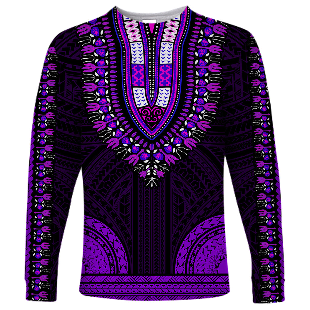 african-dashiki-long-sleeve-shirt-with-polynesian-pattern-purple