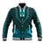 African Dashiki Baseball Jacket With Tapa Pattern - Teal LT9 - Wonder Print Shop