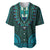 African Dashiki Baseball Jersey With Tapa Pattern - Teal LT9 - Wonder Print Shop