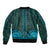 African Dashiki Bomber Jacket With Tapa Pattern - Teal LT9 - Wonder Print Shop