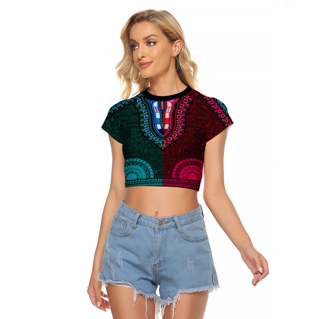 african-dashiki-raglan-cropped-t-shirt-with-tapa-pattern-half-teal-and-pink