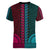 african-dashiki-women-v-neck-t-shirt-with-tapa-pattern-half-teal-and-pink