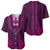 African Dashiki Baseball Jersey With Tapa Pattern - Pink LT9 - Wonder Print Shop