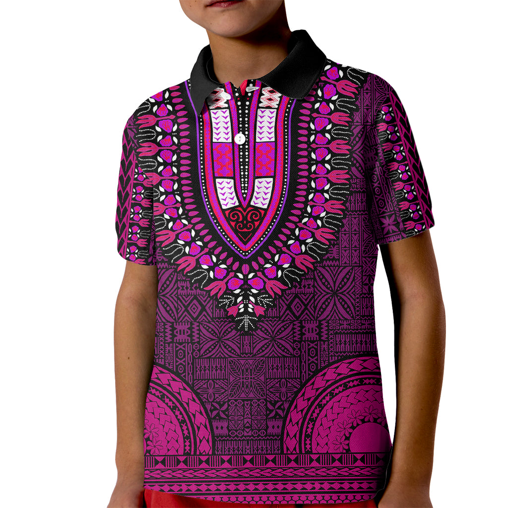 african-dashiki-kid-polo-shirt-with-tapa-pattern-pink