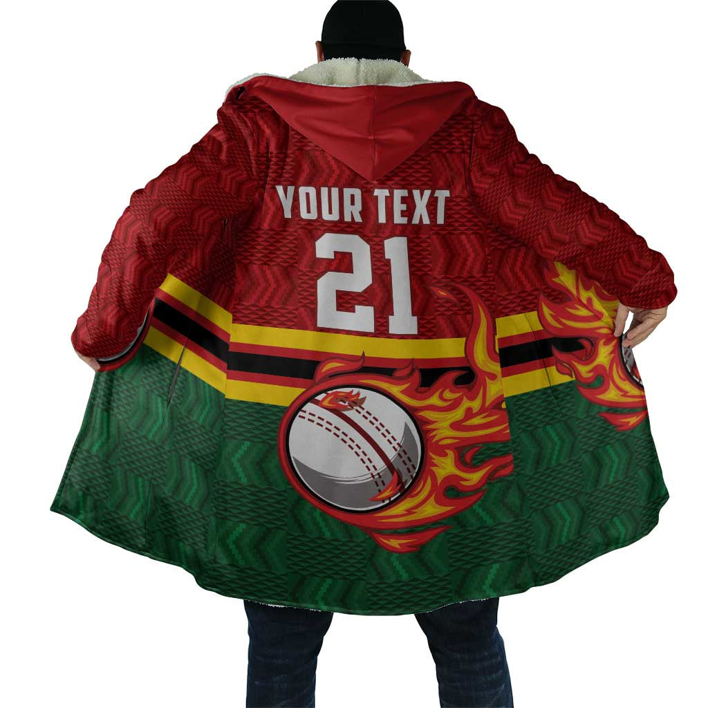 Zimbabwe Cricket Custom Cloak The Chevrons Cricket Ball Fire - Wonder Print Shop