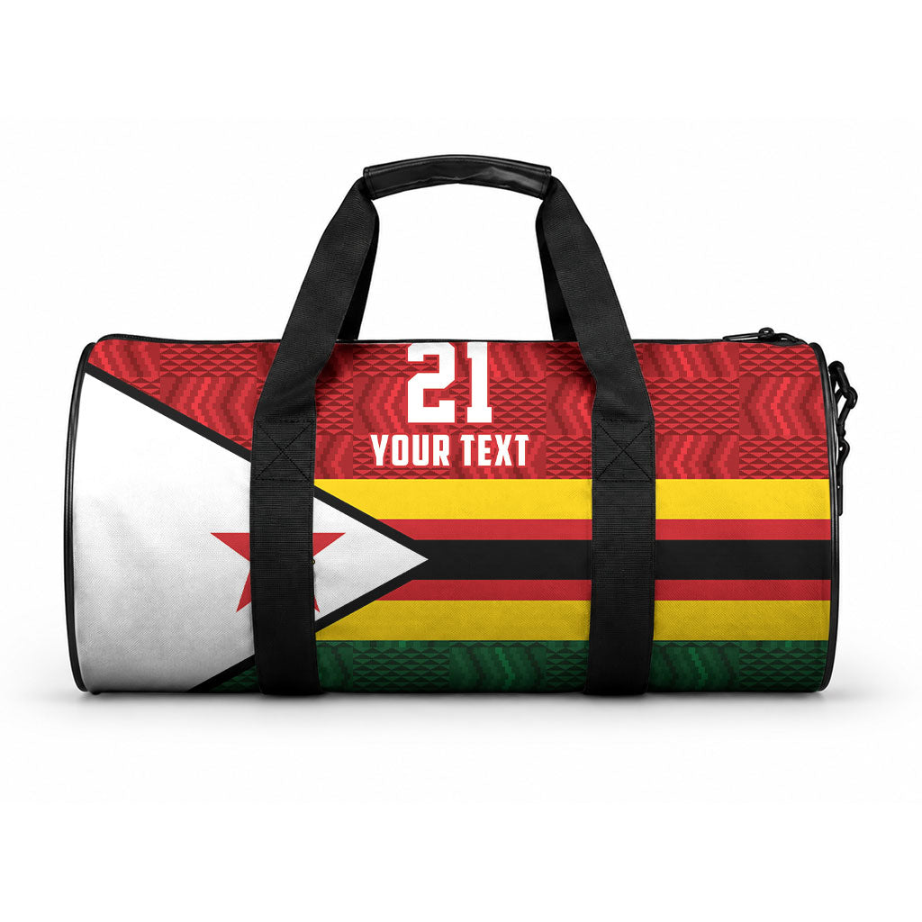 Custom Africa Cricket Zimbabwe Duffle Bag Zimbabwean Pattern Flag Motif