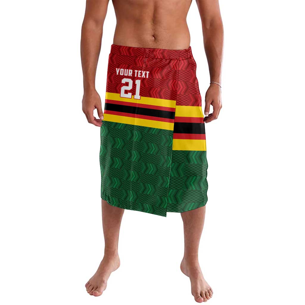 Zimbabwe Cricket Custom Lavalava Zimbabwean Pattern Flag Motif - Wonder Print Shop