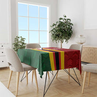 Zimbabwe Cricket Custom Tablecloth Zimbabwean Pattern Flag Motif - Wonder Print Shop