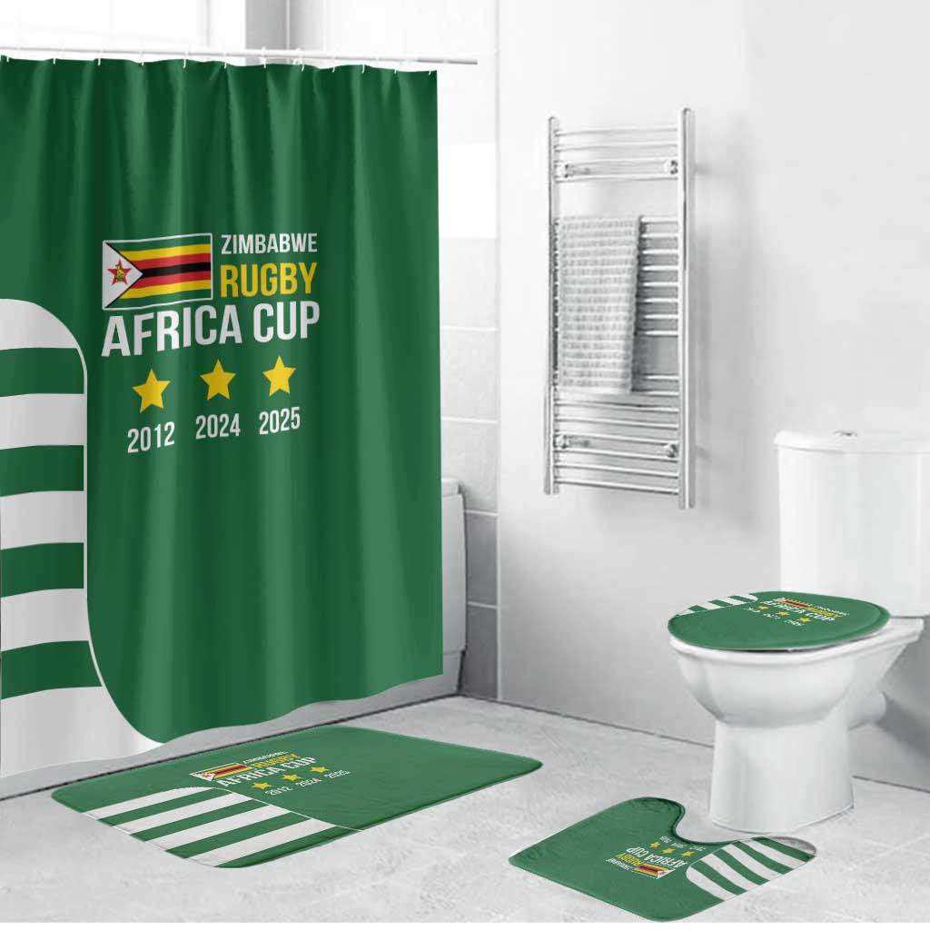 Zimbabwe Rugby Bathroom Set One For The History Sables - Wonder Print Shop