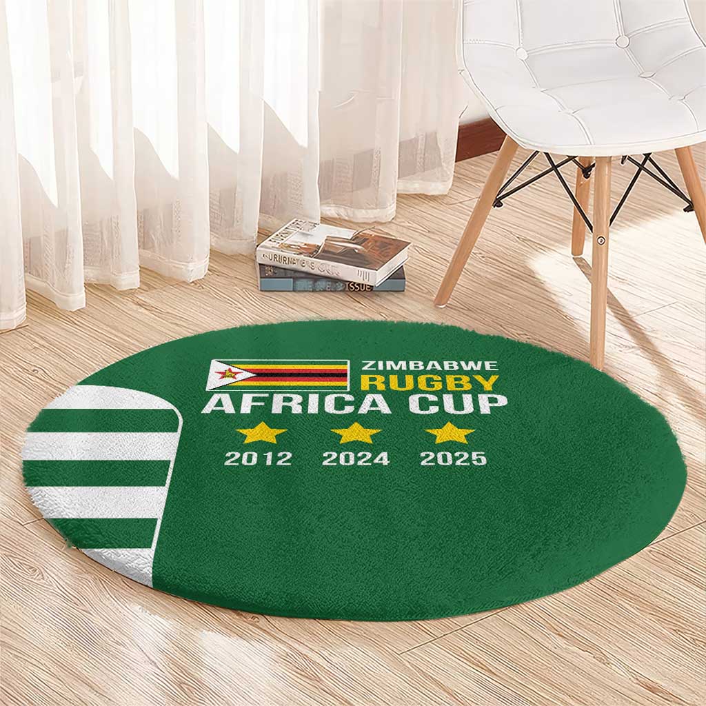 Zimbabwe Rugby Round Carpet One For The History Sables - Wonder Print Shop