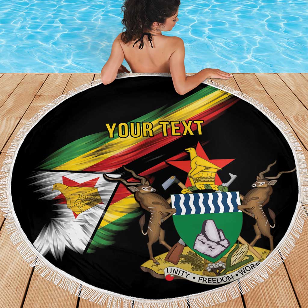 Zimbabwe Wings Flag Beach Blanket Proudly Zimbabwean - Wonder Print Shop