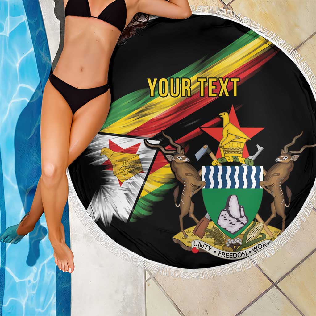 Zimbabwe Wings Flag Beach Blanket Proudly Zimbabwean - Wonder Print Shop