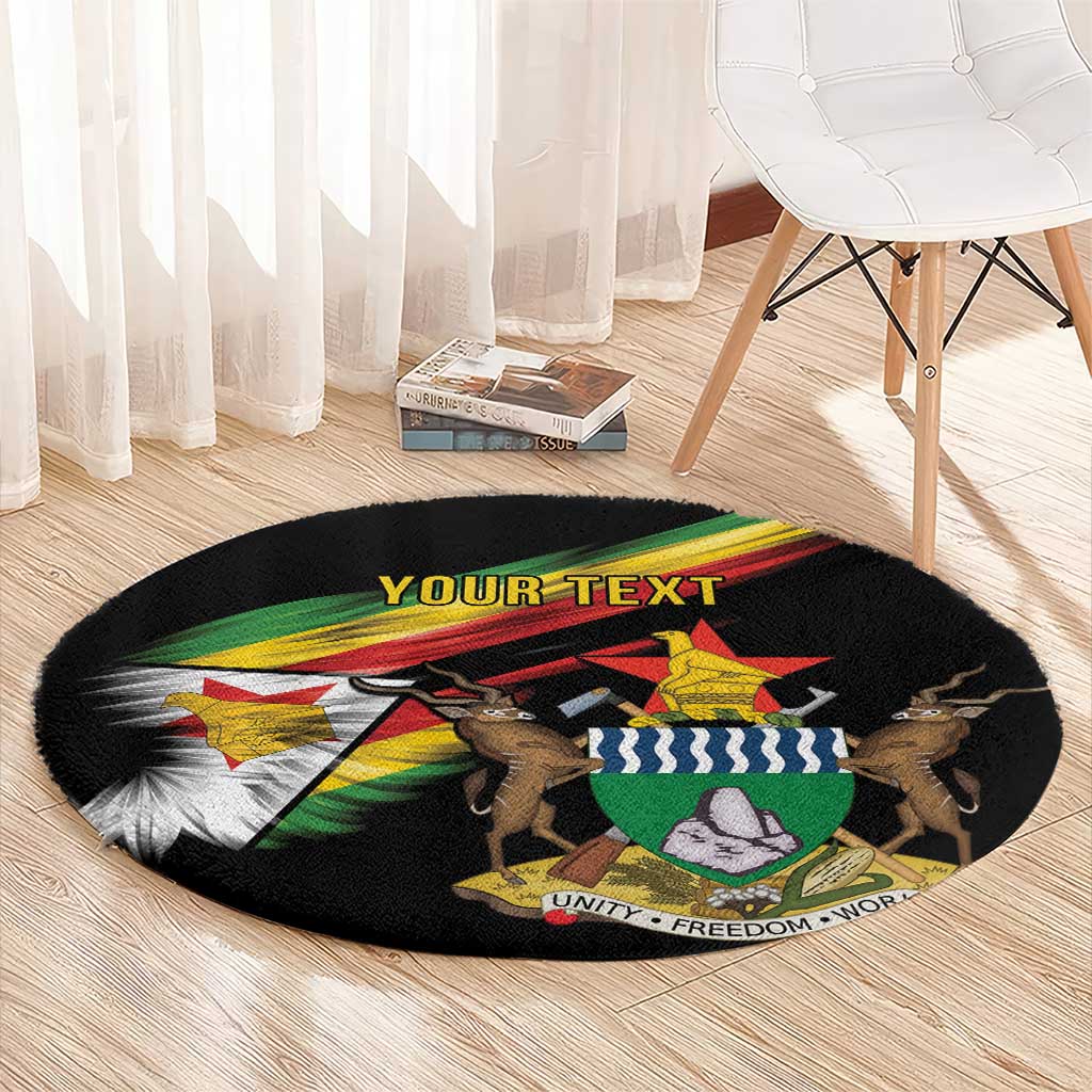 Zimbabwe Wings Flag Round Carpet Proudly Zimbabwean - Wonder Print Shop