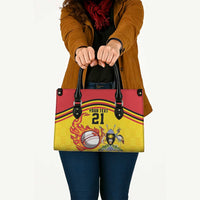 Uganda Cricket Custom Leather Bag Cranes Cricket Ball Fire - Wonder Print Shop