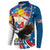 Personalized Filipino-American Button Sweatshirt The Eight-Rayed Sun with Bald Eagle LT9 - Wonder Print Shop