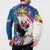 Personalized Filipino-American Button Sweatshirt The Eight-Rayed Sun with Bald Eagle LT9 - Wonder Print Shop