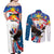 Personalized Filipino-American Couples Matching Off Shoulder Maxi Dress and Long Sleeve Button Shirt The Eight-Rayed Sun with Bald Eagle LT9 - Wonder Print Shop