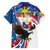 Personalized Filipino-American Family Matching Off The Shoulder Long Sleeve Dress and Hawaiian Shirt The Eight-Rayed Sun with Bald Eagle - Wonder Print Shop