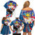 Personalized Filipino-American Family Matching Off Shoulder Short Dress and Hawaiian Shirt The Eight-Rayed Sun with Bald Eagle LT9 - Wonder Print Shop