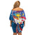 Personalized Filipino-American Family Matching Off Shoulder Short Dress and Hawaiian Shirt The Eight-Rayed Sun with Bald Eagle LT9 - Wonder Print Shop