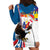 Personalized Filipino-American Hoodie Dress The Eight-Rayed Sun with Bald Eagle - Wonder Print Shop