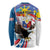 Personalized Filipino-American Long Sleeve Shirt The Eight-Rayed Sun with Bald Eagle - Wonder Print Shop