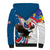 Personalized Filipino-American Sherpa Hoodie The Eight-Rayed Sun with Bald Eagle