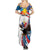 Personalized Filipino-American Summer Maxi Dress The Eight-Rayed Sun with Bald Eagle