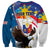 Personalized Filipino-American Sweatshirt The Eight-Rayed Sun with Bald Eagle