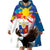 Personalized Filipino-American Wearable Blanket Hoodie The Eight-Rayed Sun with Bald Eagle