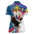 Personalized Filipino-American Women Polo Shirt The Eight-Rayed Sun with Bald Eagle