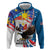 Personalized Filipino-American Zip Hoodie The Eight-Rayed Sun with Bald Eagle