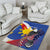 Personalized Filipino-American Area Rug Philippines Coat Of Arms with Bald Eagle LT9 - Wonder Print Shop