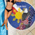 Personalized Filipino-American Beach Blanket Philippines Coat Of Arms with Bald Eagle LT9 - Wonder Print Shop