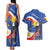 Personalized Filipino-American Couples Matching Tank Maxi Dress and Hawaiian Shirt Philippines Coat Of Arms with Bald Eagle LT9 - Wonder Print Shop