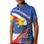 Personalized Filipino-American Kid Polo Shirt Philippines Coat Of Arms with Bald Eagle - Wonder Print Shop