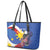 Personalized Filipino-American Leather Tote Bag Philippines Coat Of Arms with Bald Eagle - Wonder Print Shop