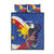 Personalized Filipino-American Quilt Bed Set Philippines Coat Of Arms with Bald Eagle