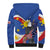 Personalized Filipino-American Sherpa Hoodie Philippines Coat Of Arms with Bald Eagle