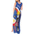 Personalized Filipino-American Tank Maxi Dress Philippines Coat Of Arms with Bald Eagle