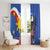 Personalized Filipino-American Window Curtain Philippines Coat Of Arms with Bald Eagle